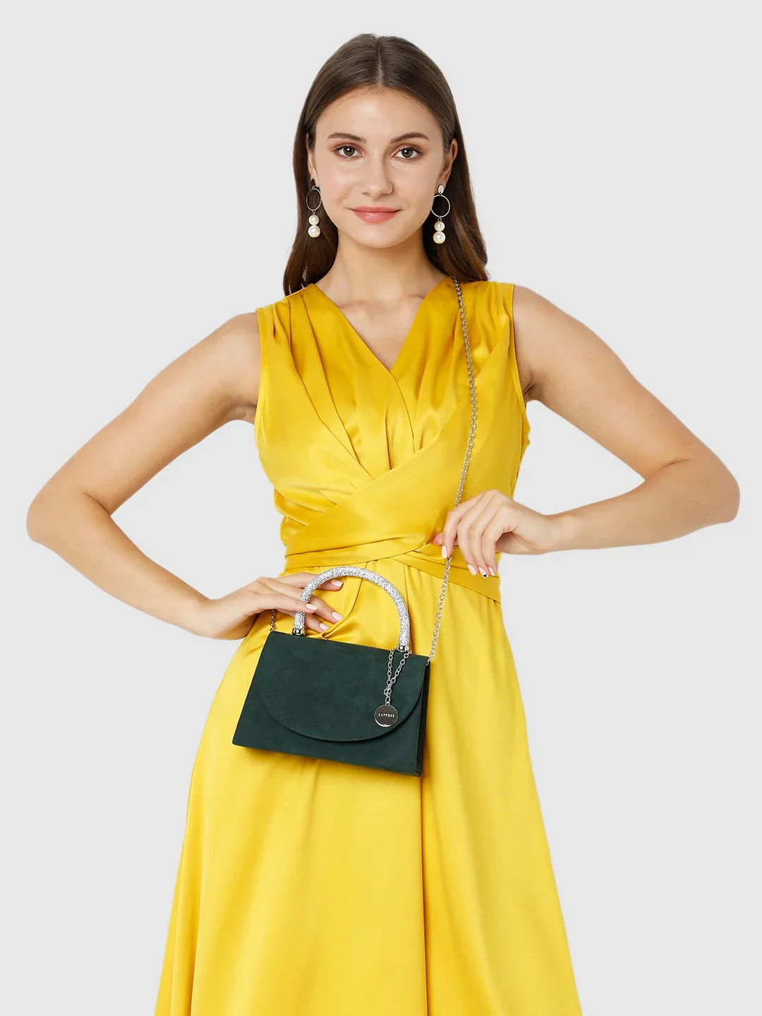Caprese Elena Small Green Clutch - Image 3