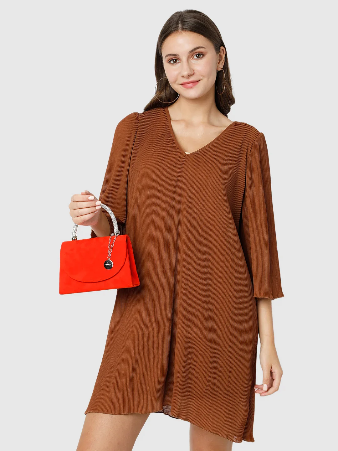 Caprese Elena Small Orange Clutch - Image 10