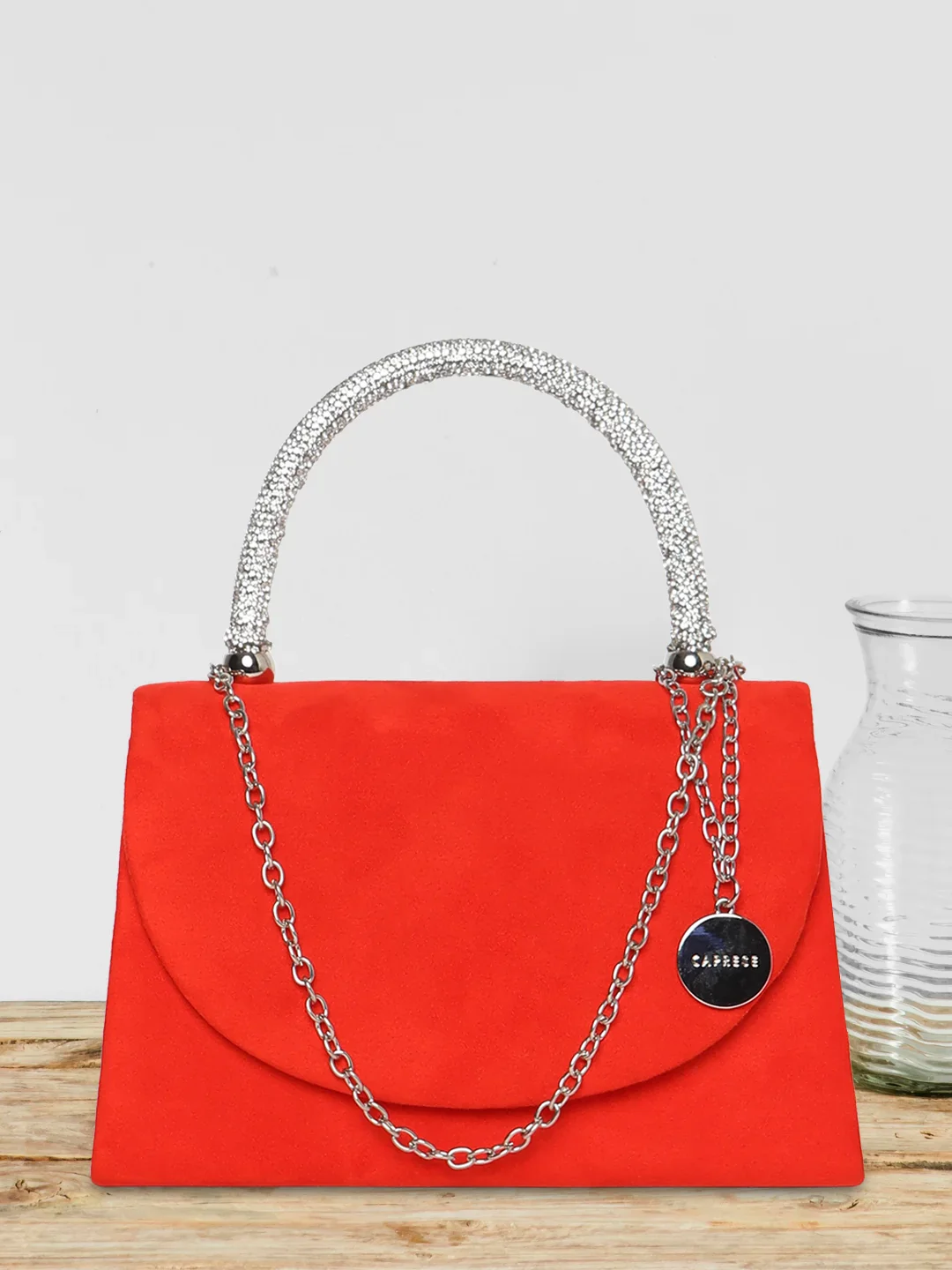Caprese Elena Small Orange Clutch - Image 2