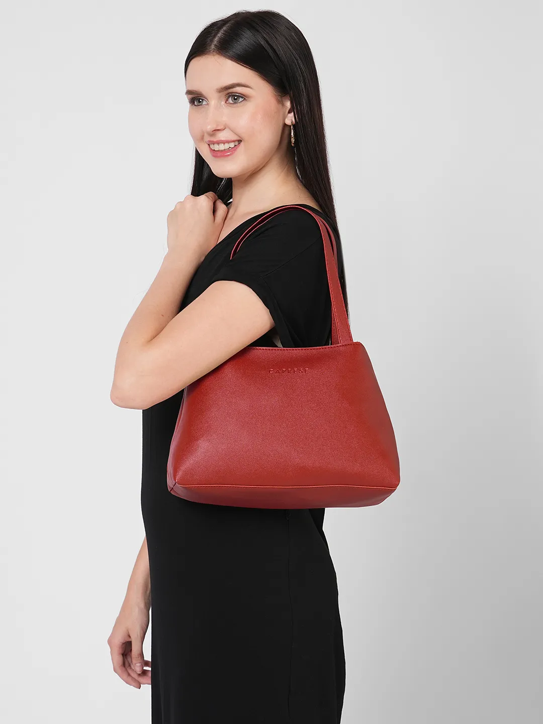 Caprese Elena Small Cherry Red Satchel Bag - Image 2