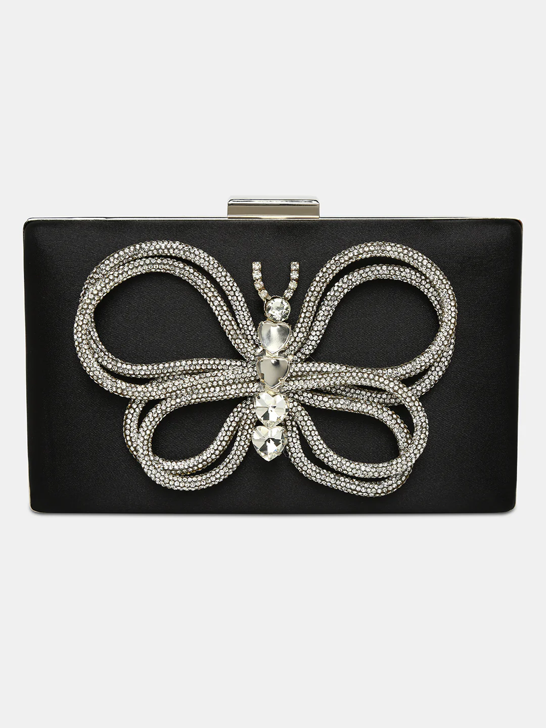 Caprese Ella Medium Black Clutch