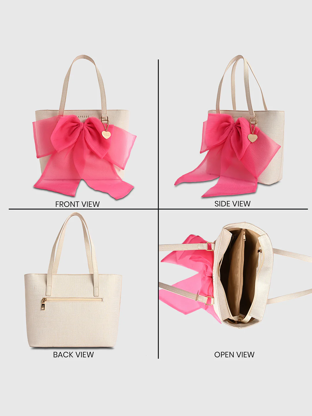 Caprese Ellen Large Fuchsia Tote Bag - Image 9