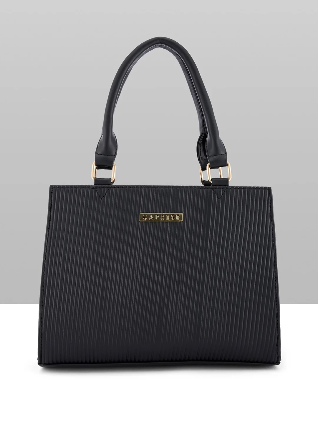 Caprese Ellen Medium Black Satchel Bag - Image 3