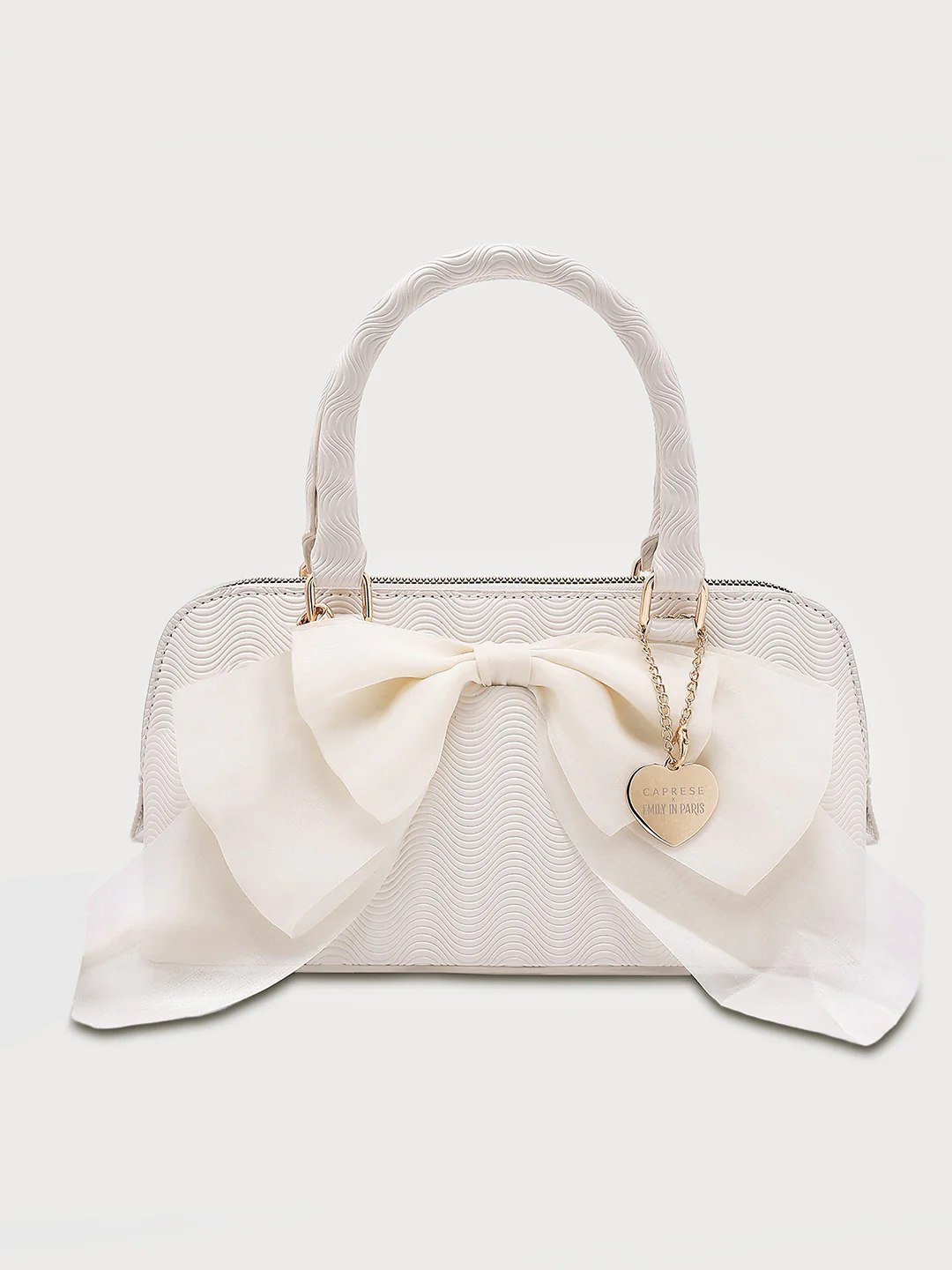 Caprese Ellie Small Beige Satchel Bag - Image 11