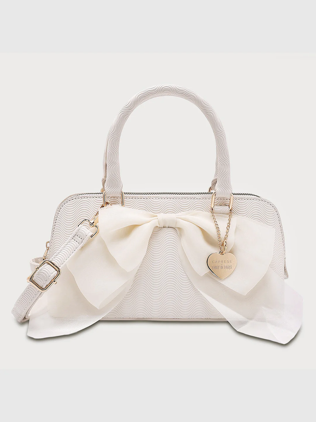 Caprese Ellie Small Beige Satchel Bag - Image 12
