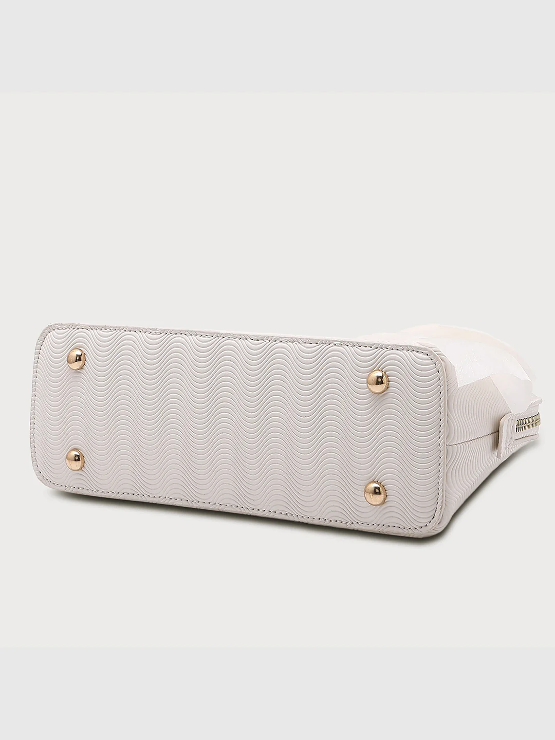 Caprese Ellie Small Beige Satchel Bag - Image 13