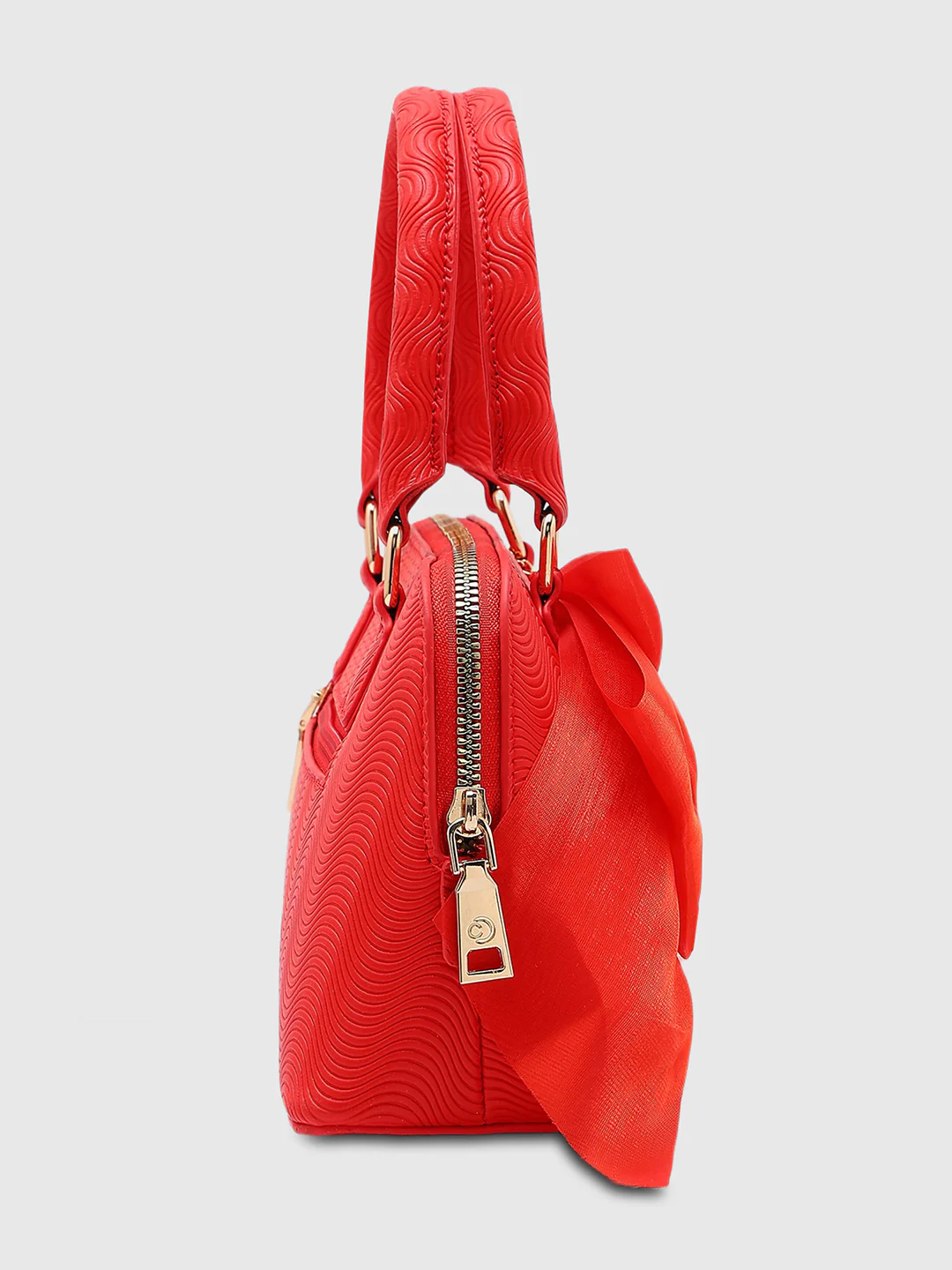 Caprese Ellie Small Red Satchel Bag - Image 14