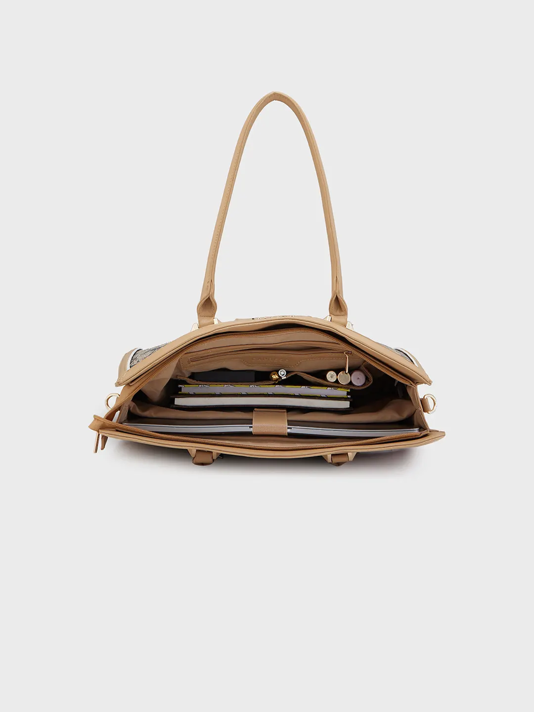 Caprese Ellis Large Fawn Laptop Bag - Image 9