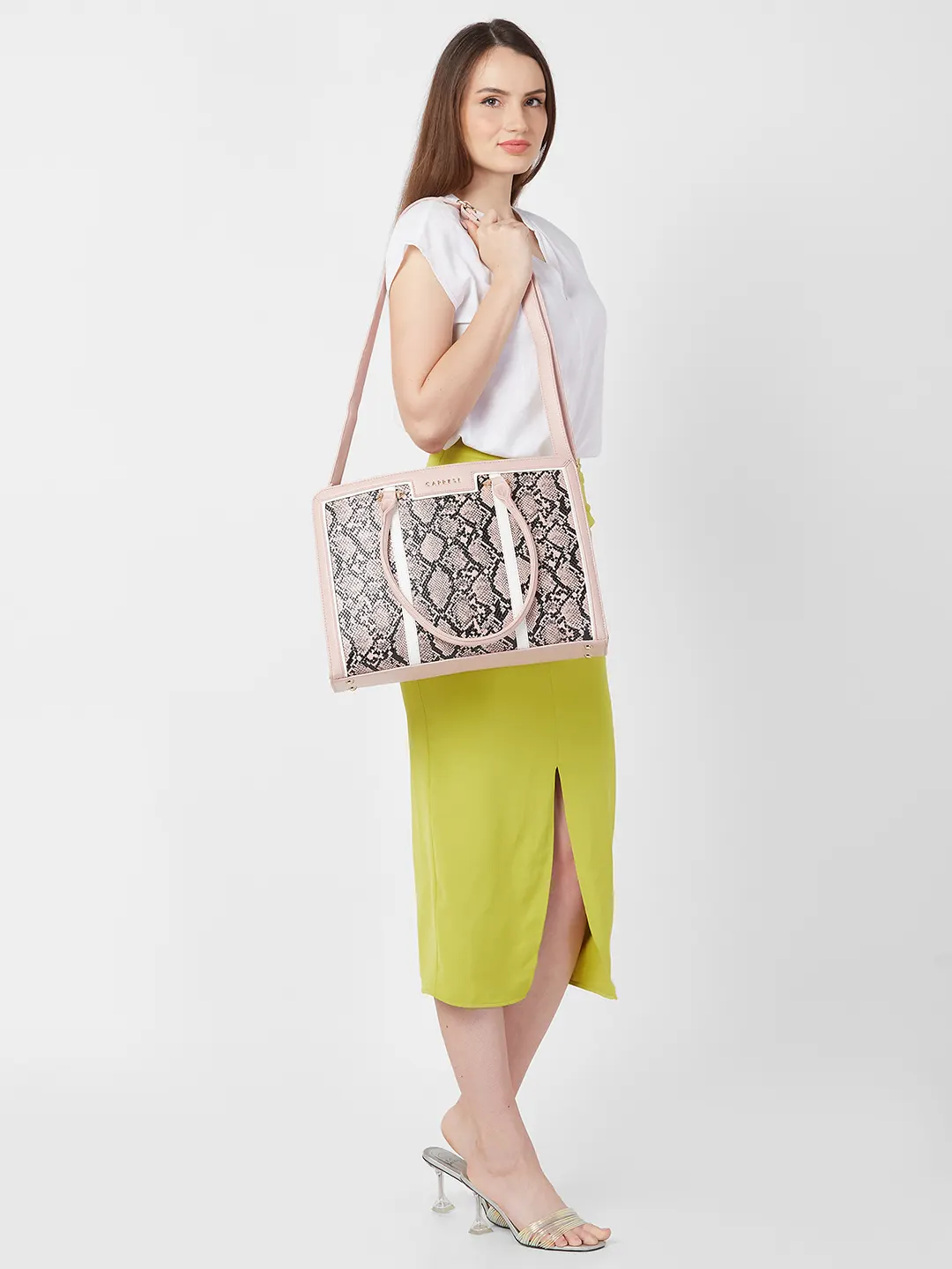 Caprese Ellis Large Pink Laptop Bag - Image 14