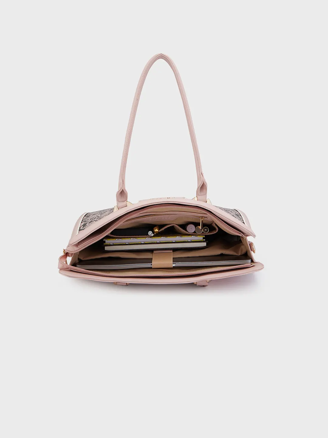 Caprese Ellis Large Pink Laptop Bag - Image 8