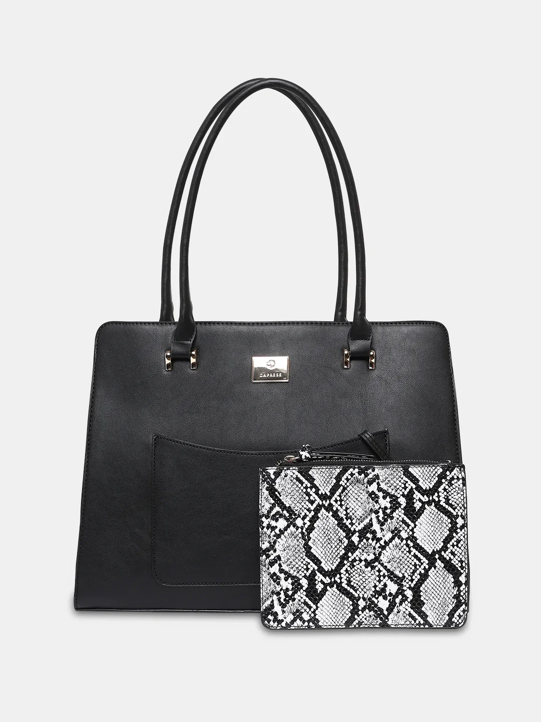 Caprese Ellis Large Black Satchel Bag - Image 10