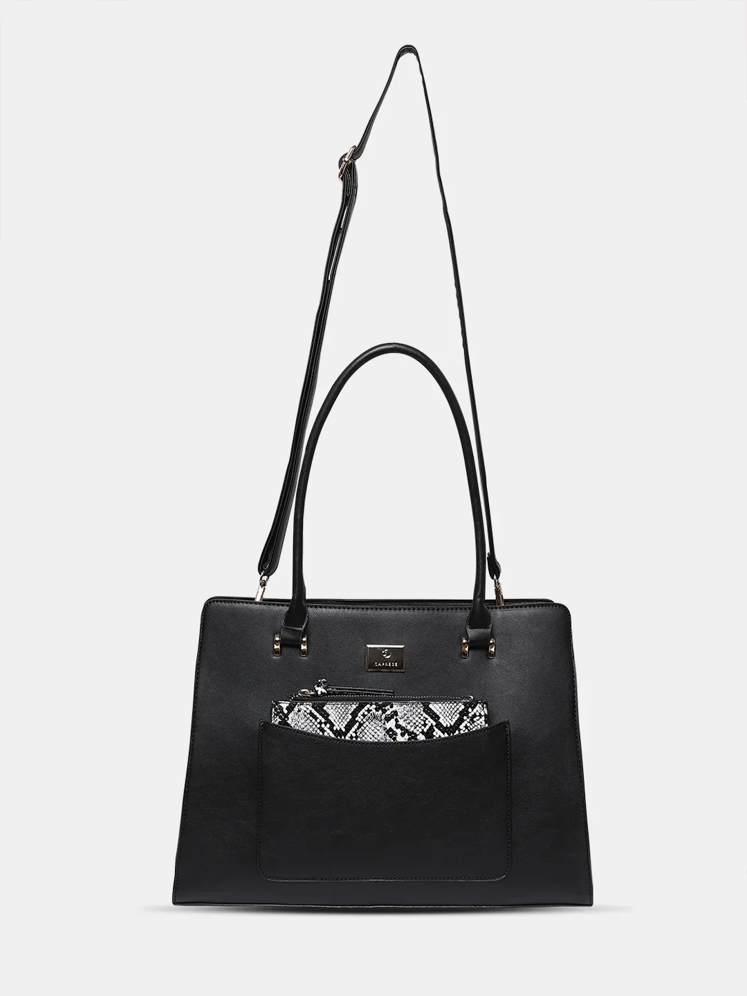 Caprese Ellis Large Black Satchel Bag - Image 8