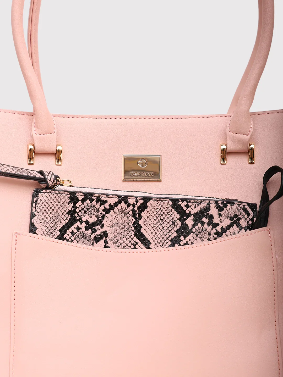 Caprese Ellis Large Pink Satchel Bag - Image 10