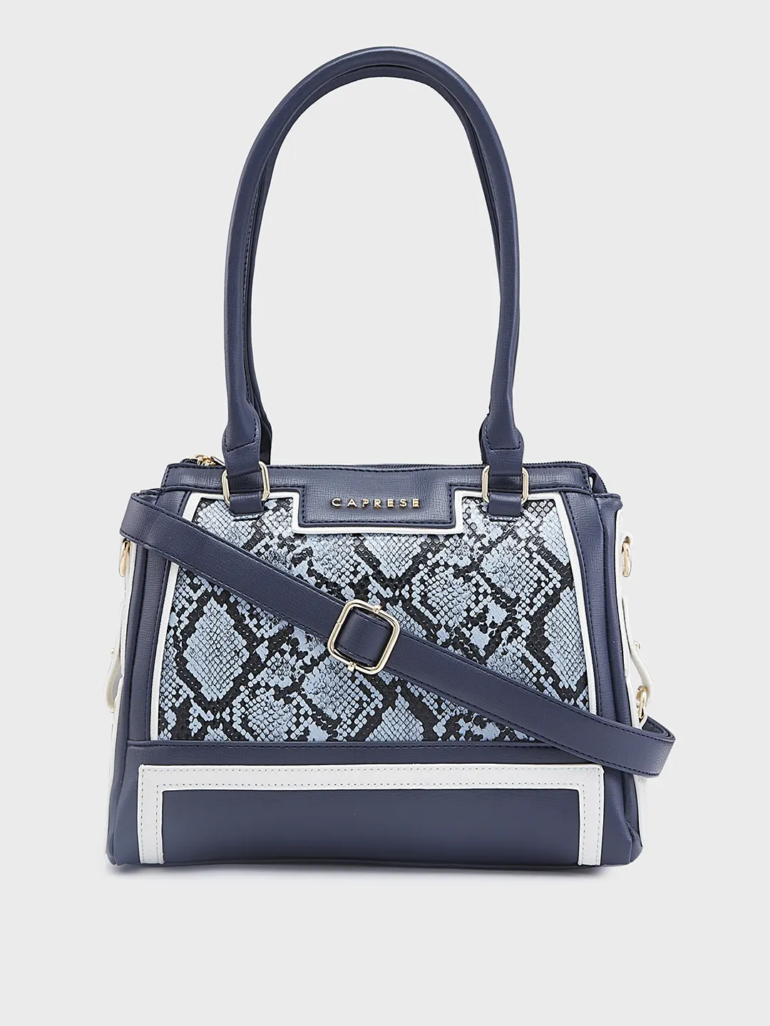 Caprese Ellis Medium Navy Satchel Bag