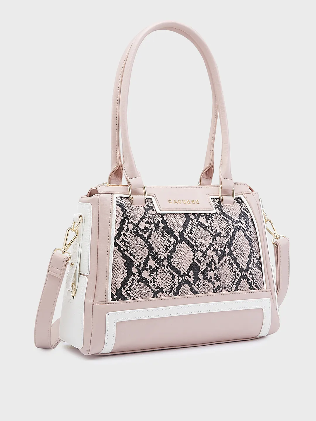 Caprese Ellis Medium Pink Satchel Bag - Image 3