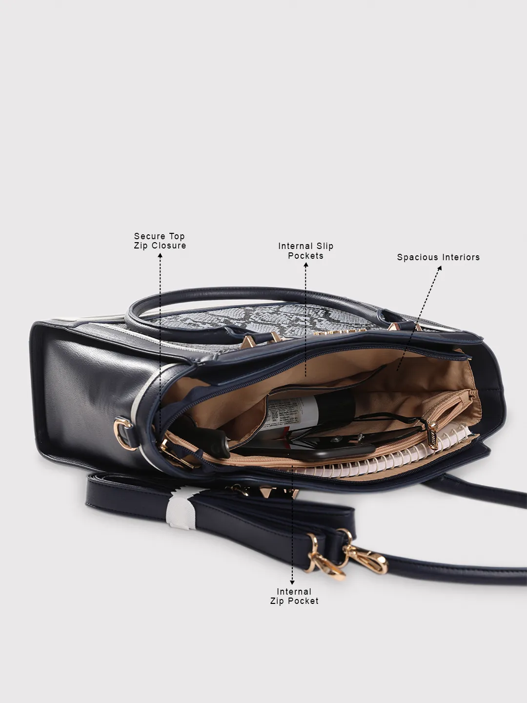 Caprese Ellis Large Black Tote Bag - Image 14