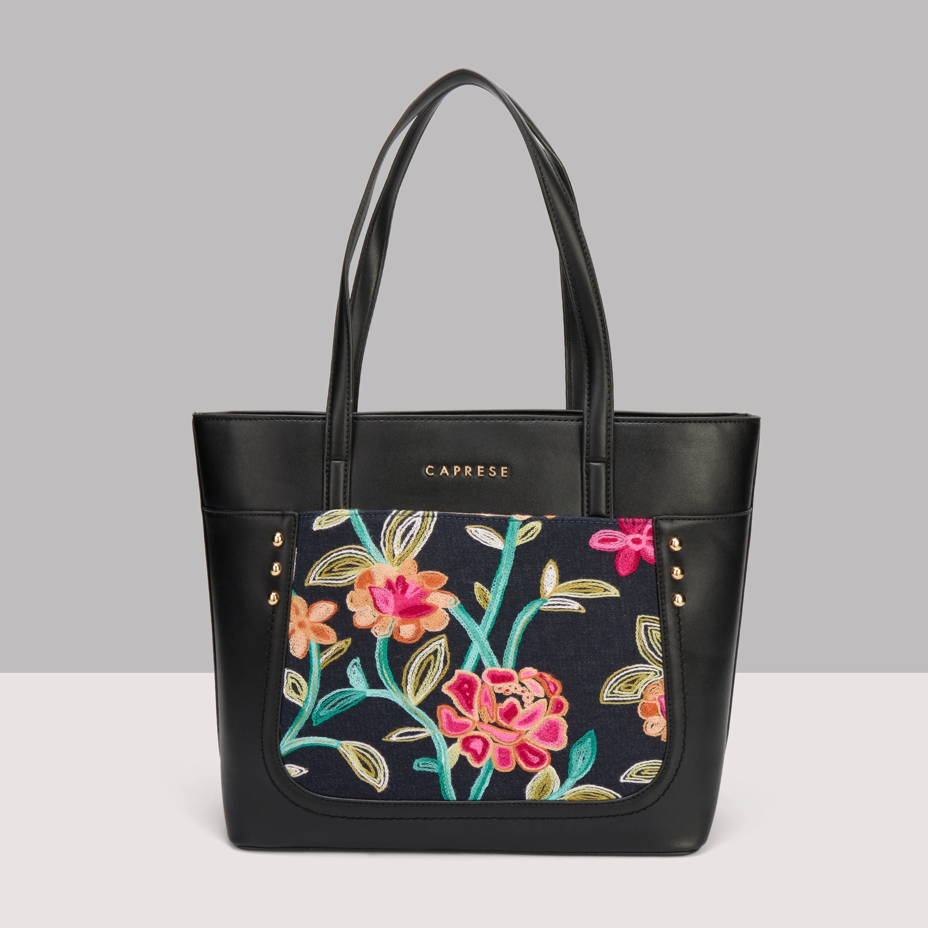 Caprese Elsa Large Black Tote Bag