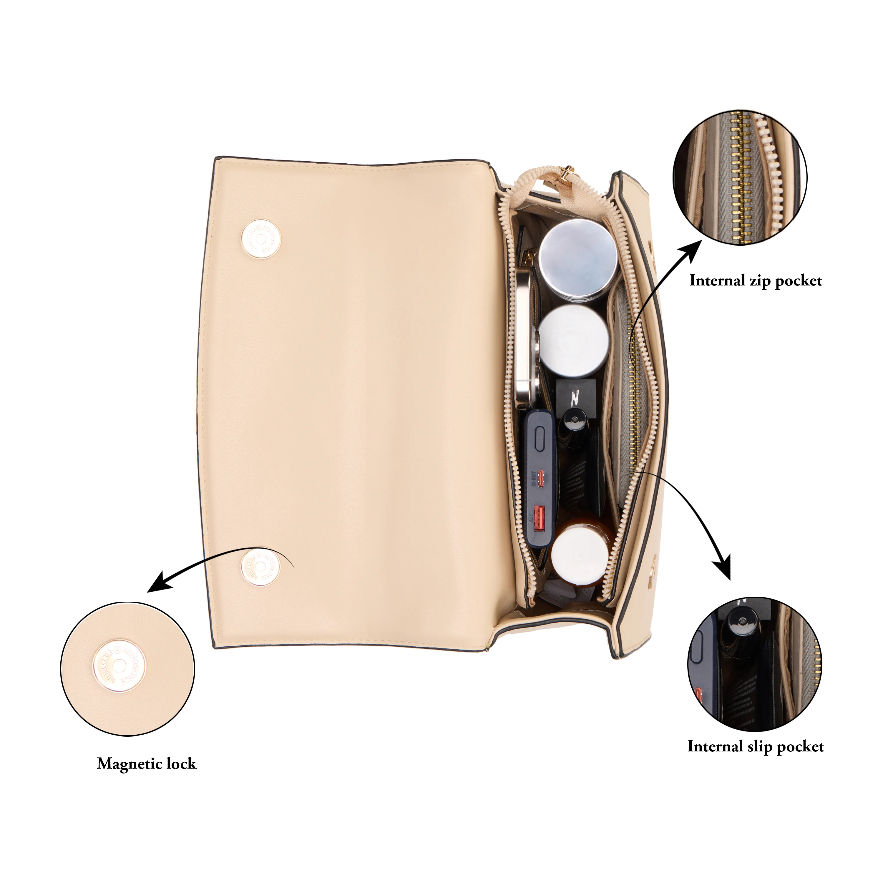 Caprese Elsa Medium Alpine Oat Sling Bag - Image 6