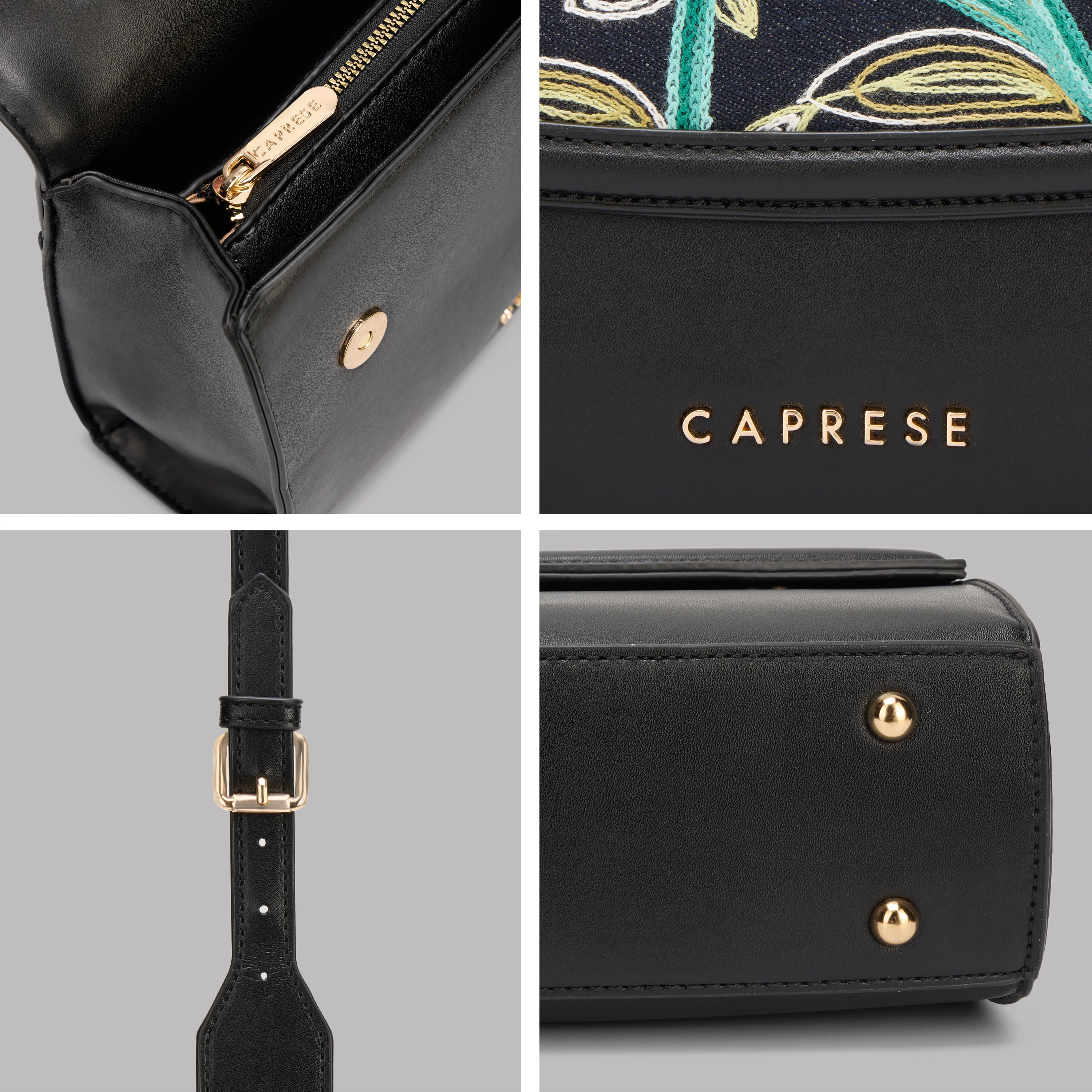 Caprese Elsa Medium Black Sling Bag - Image 11