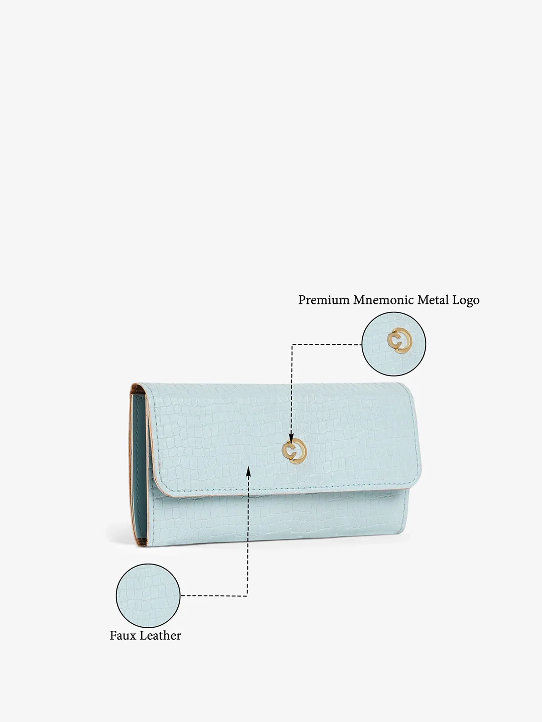 Caprese Elsa Medium Blue Wallet - Image 6