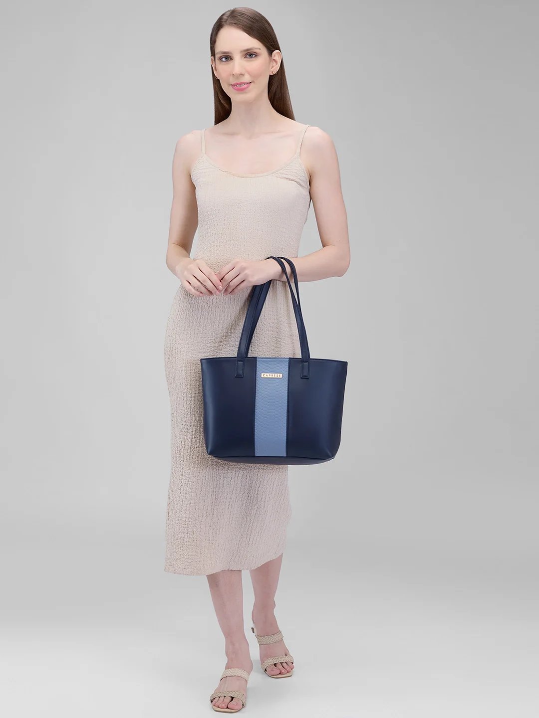 Caprese Elsie Medium Blue Tote Bag - Image 2