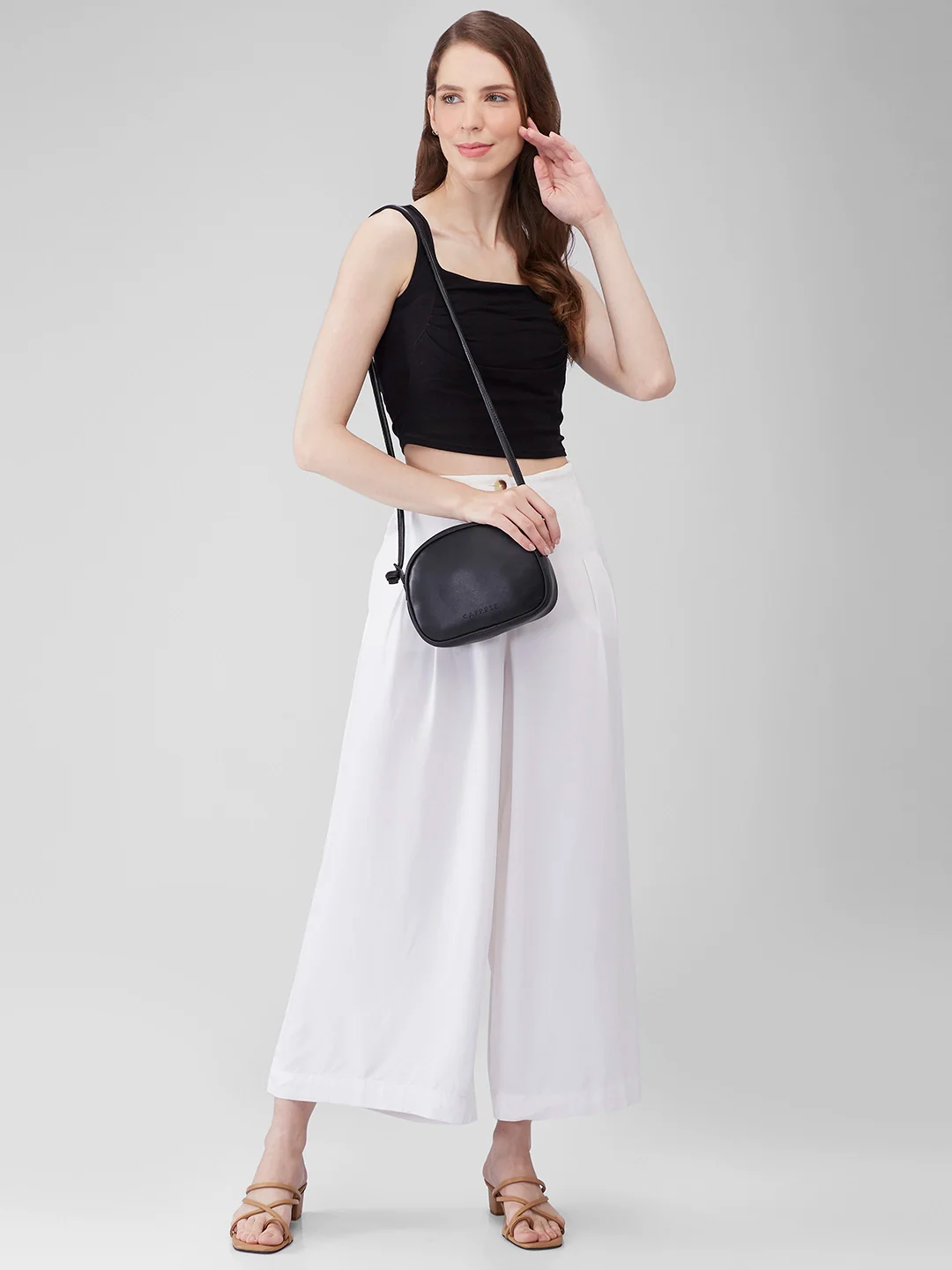 Caprese Elsie Small Black Sling Bag - Image 2