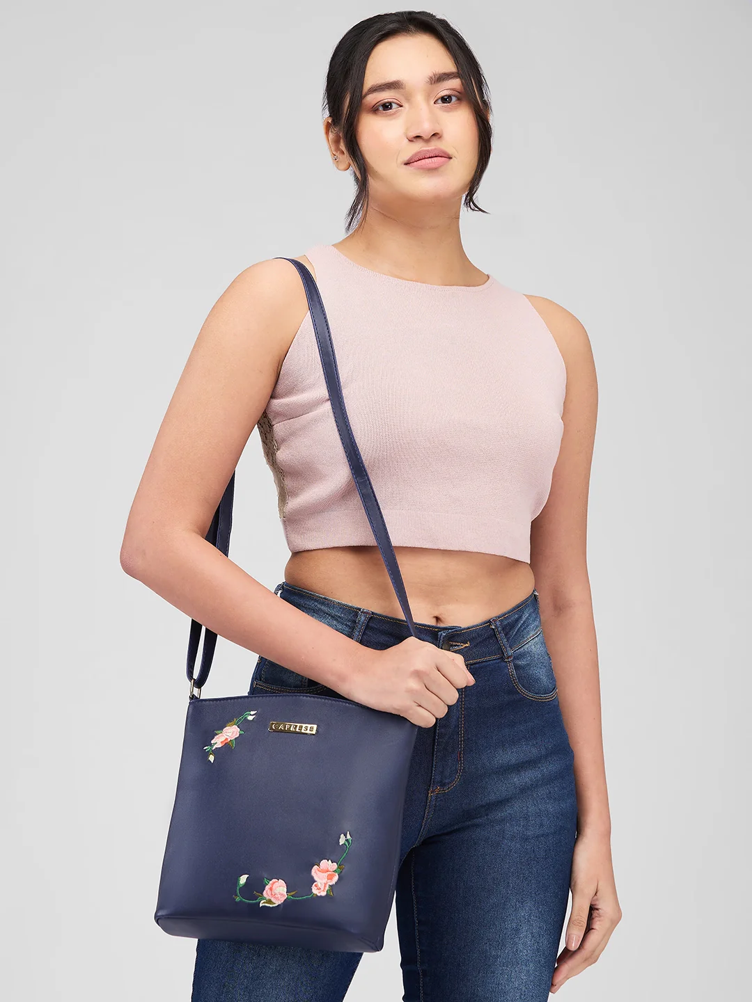 Caprese Elsy Large Midnight Sling Bag - Image 13