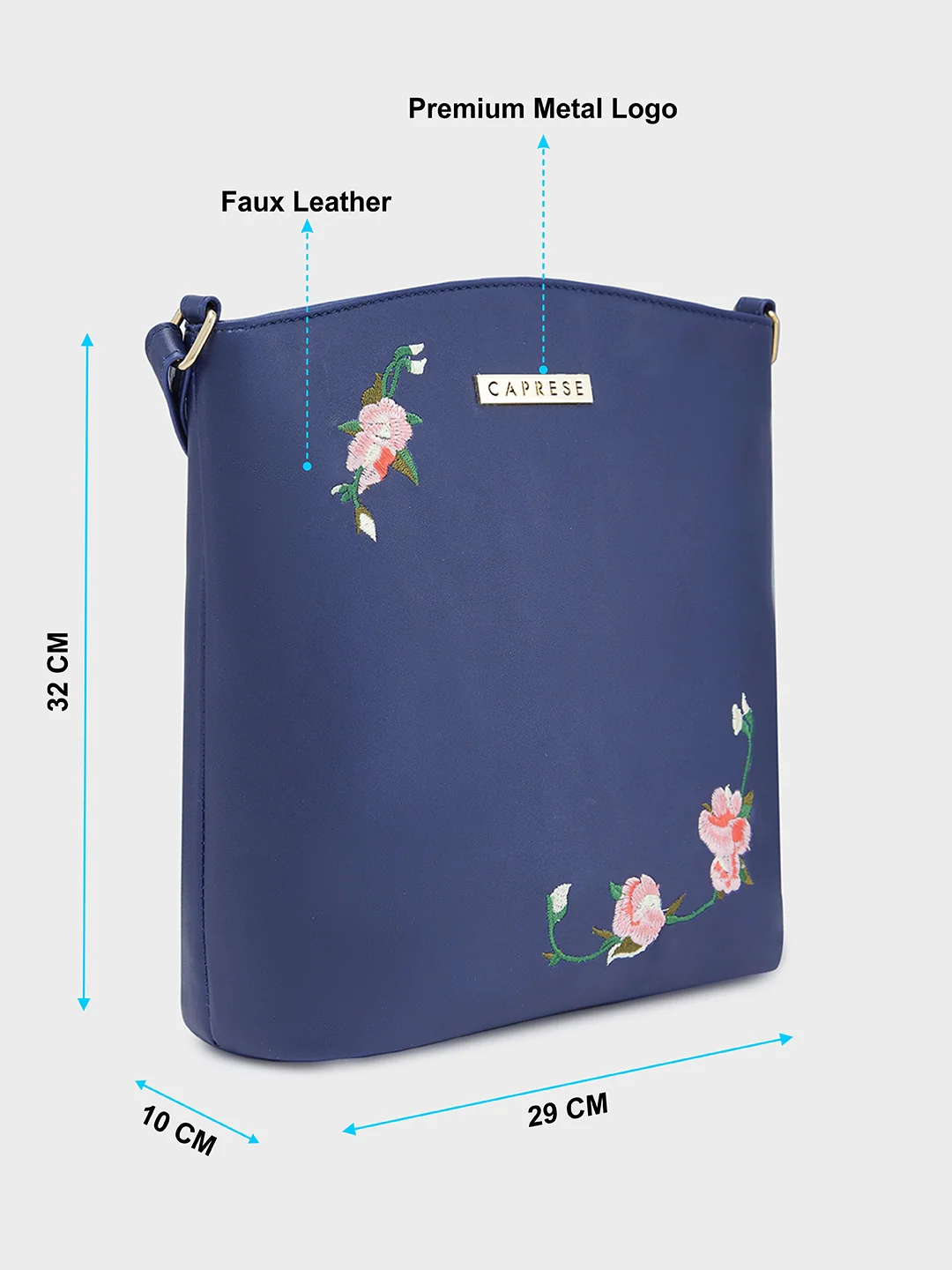 Caprese Elsy Large Midnight Sling Bag - Image 7