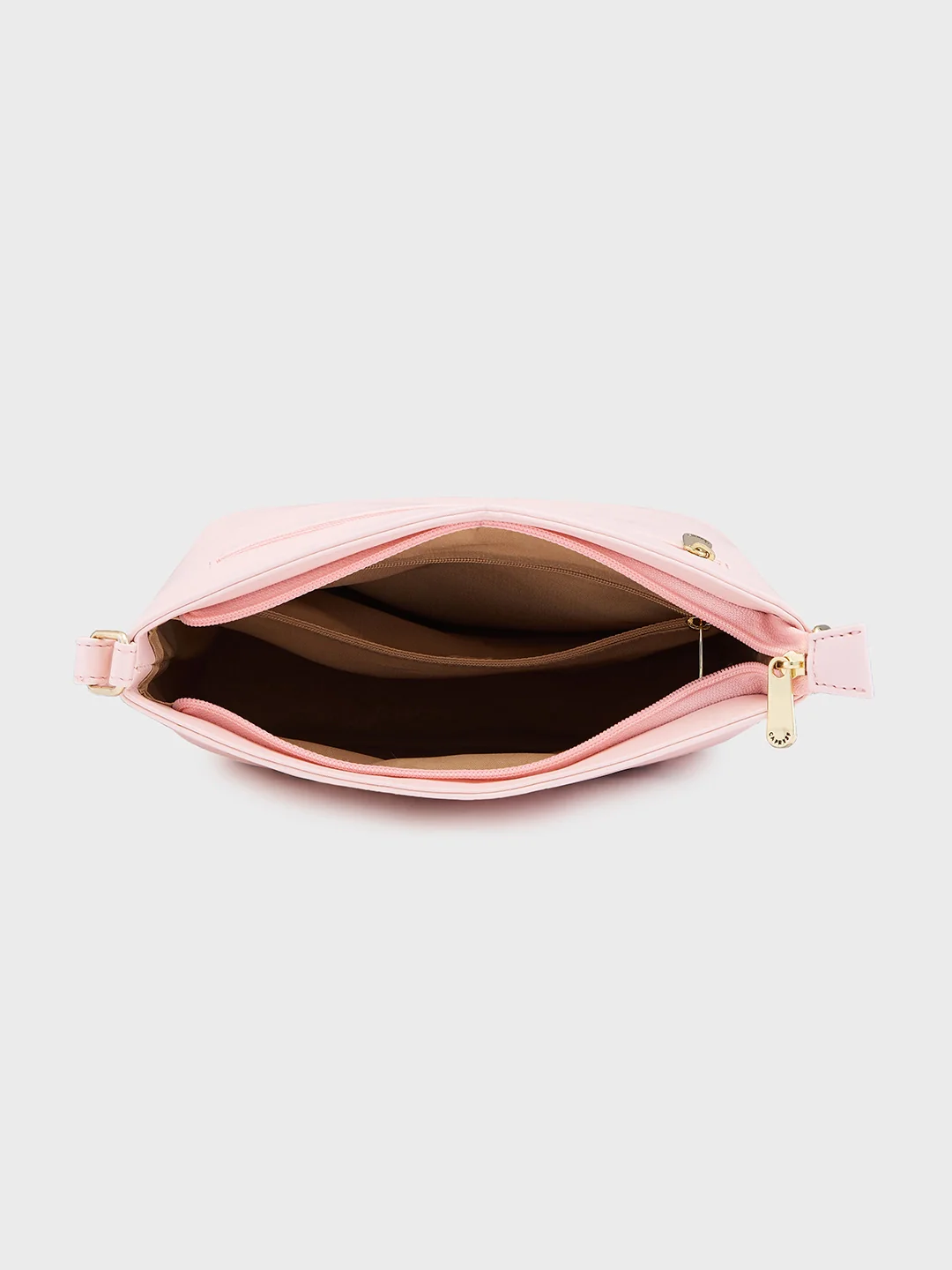 Caprese Elsy Large Powder Pink Sling Bag - Image 10