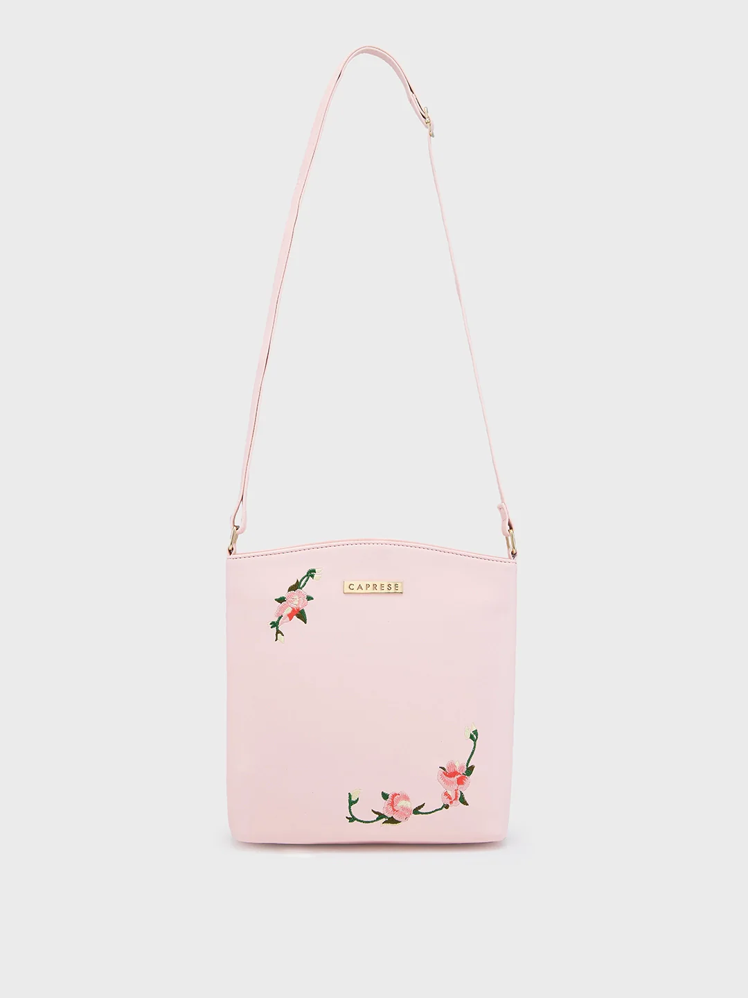Caprese Elsy Large Powder Pink Sling Bag - Image 13