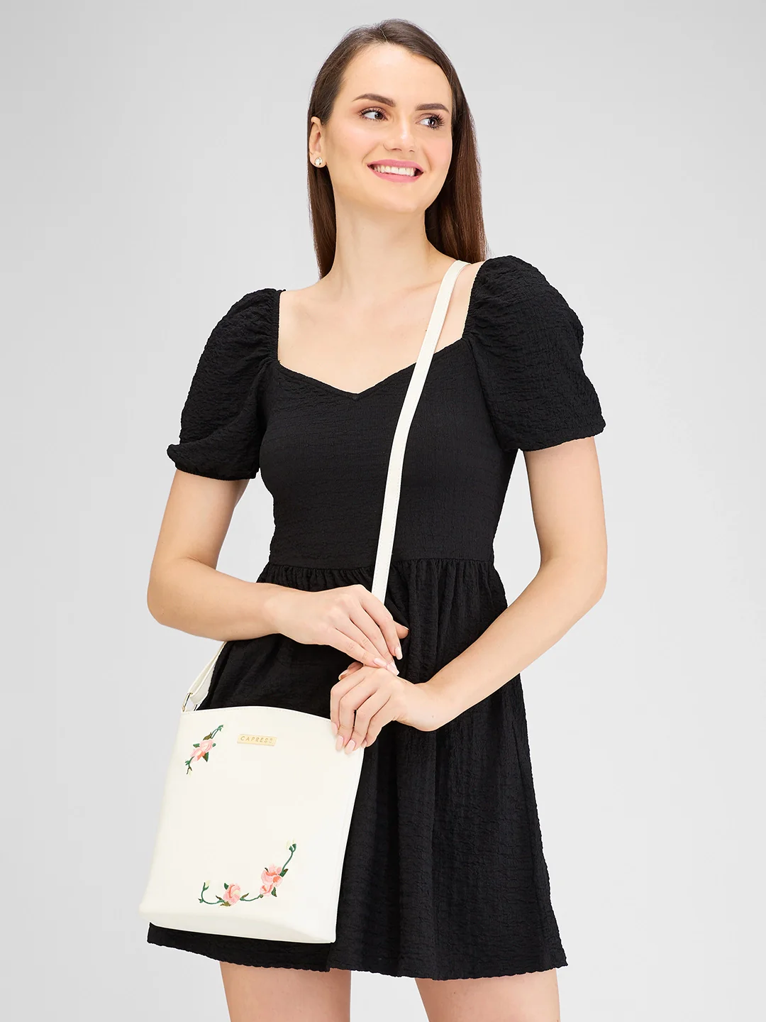 Caprese Elsy Large White Sling Bag - Image 13