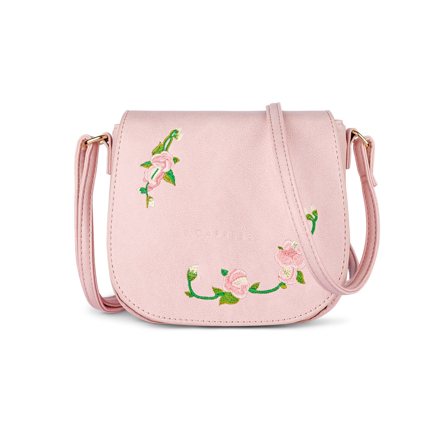 Caprese Elsy Medium Powder Pink Sling Bag