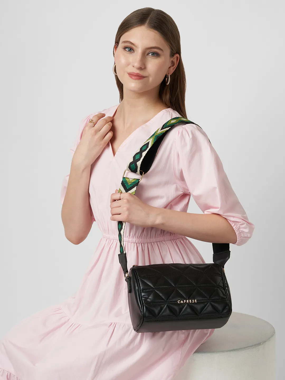 Caprese Elyna Medium Black Crossbody Bag - Image 8