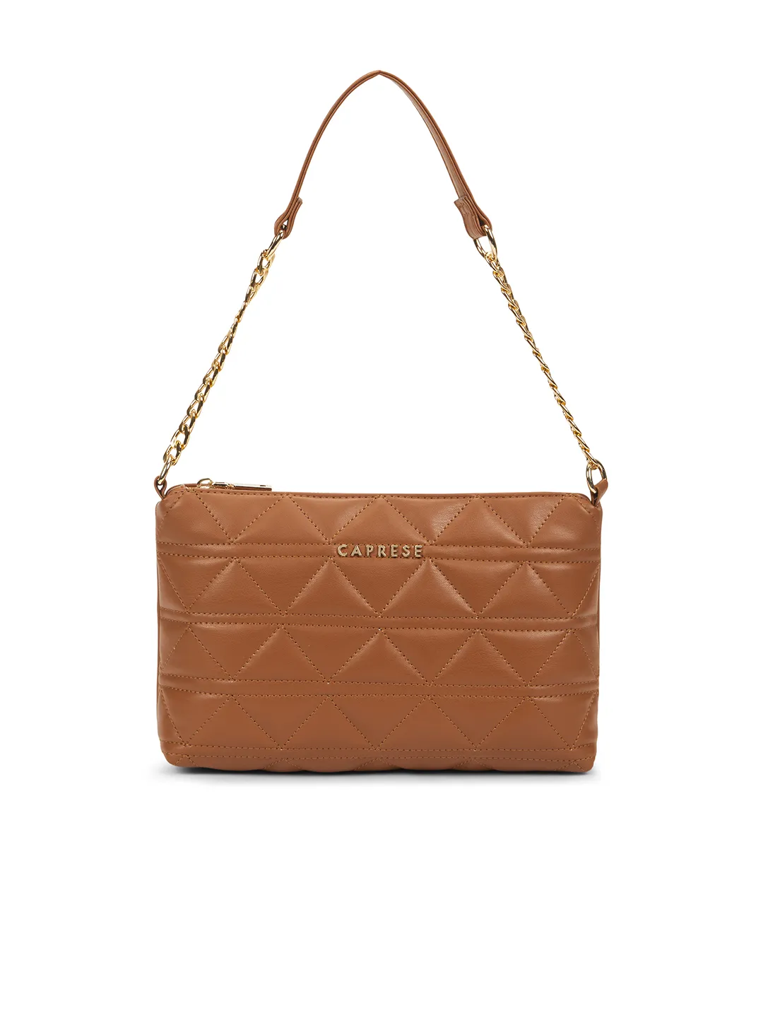 Caprese Elyna Medium Tan Baguette Bag