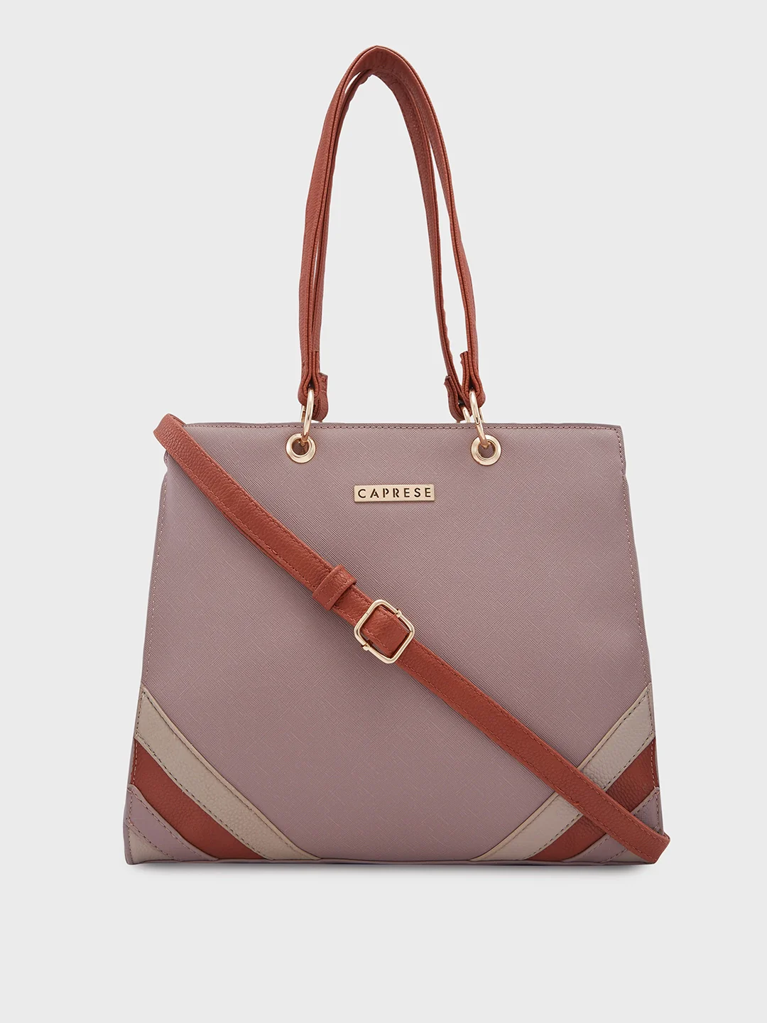 Caprese Ember Medium Pink Satchel Bag