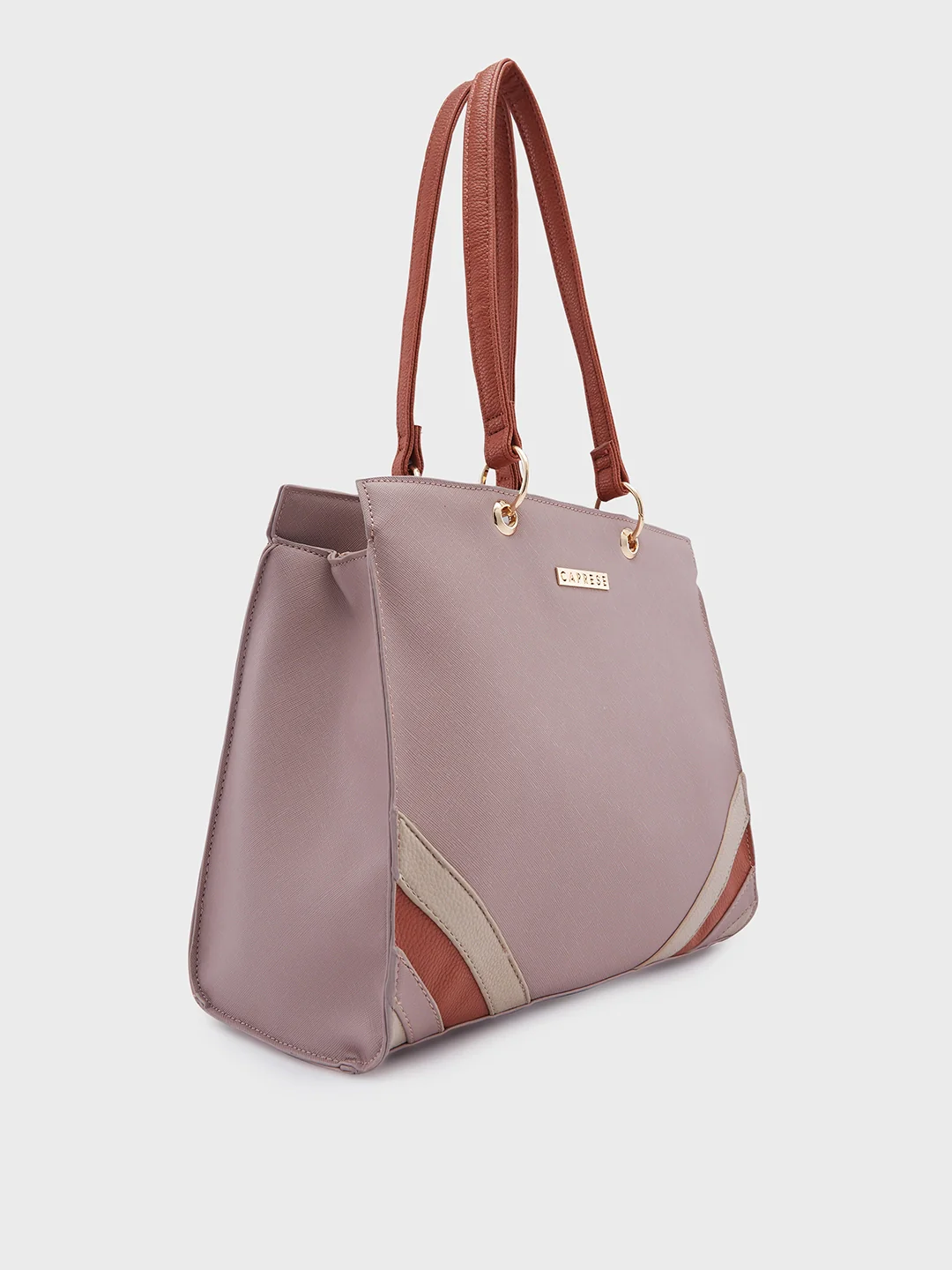 Caprese Ember Medium Pink Satchel Bag - Image 4