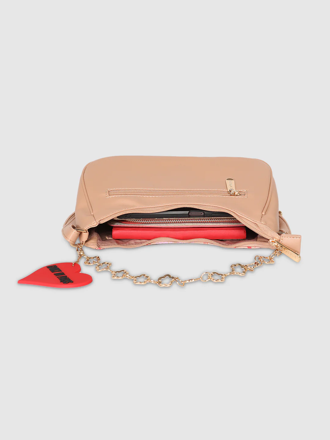 Caprese Emily In Paris Printed Beige Hobo Bag - Image 8