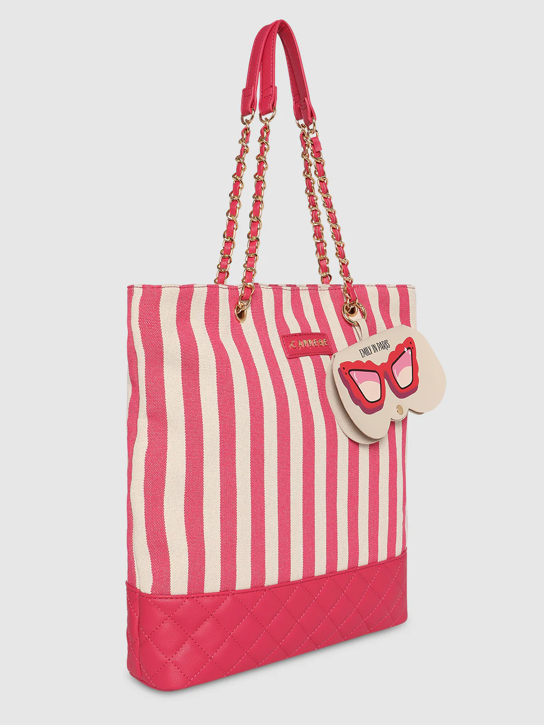 Caprese Emily In Paris Printed Medium Pink Tote Bag - Image 5