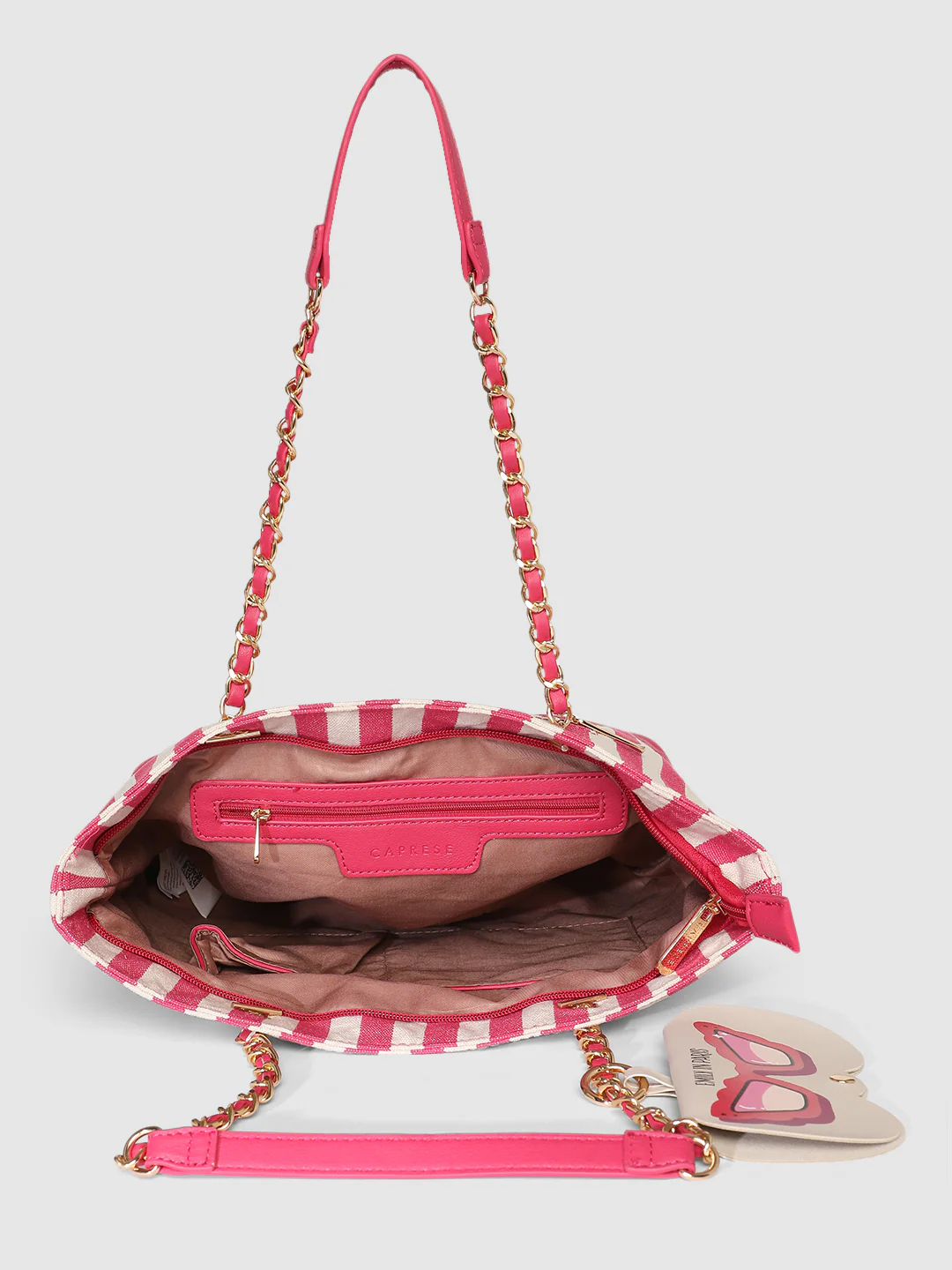 Caprese Emily In Paris Printed Medium Pink Tote Bag - Image 7