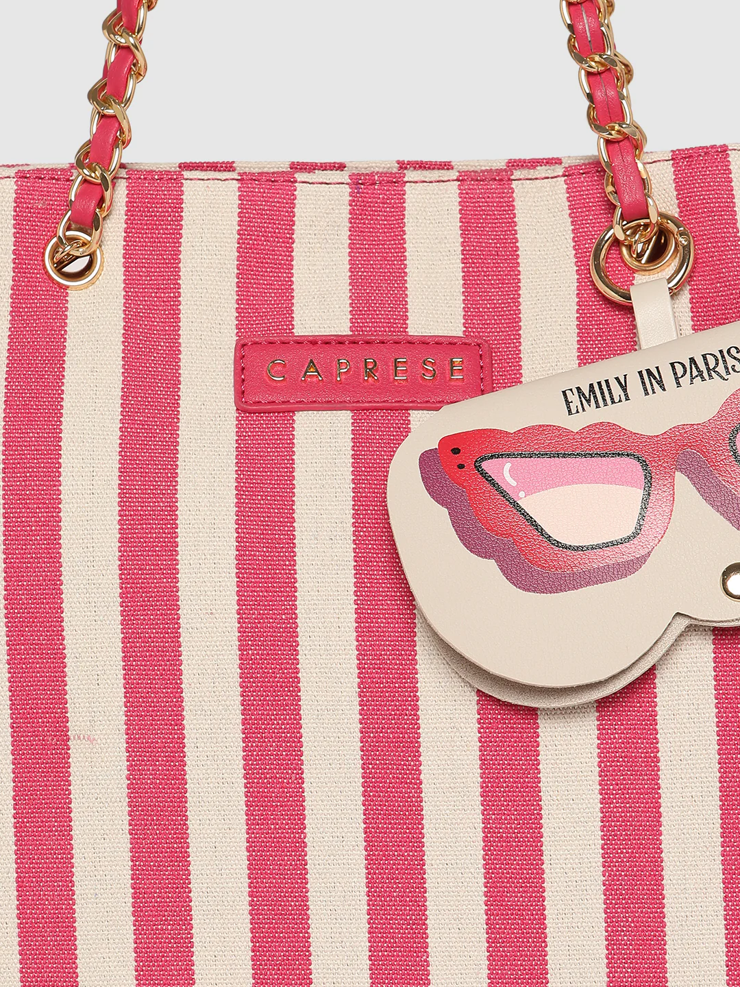 Caprese Emily In Paris Printed Medium Pink Tote Bag - Image 9