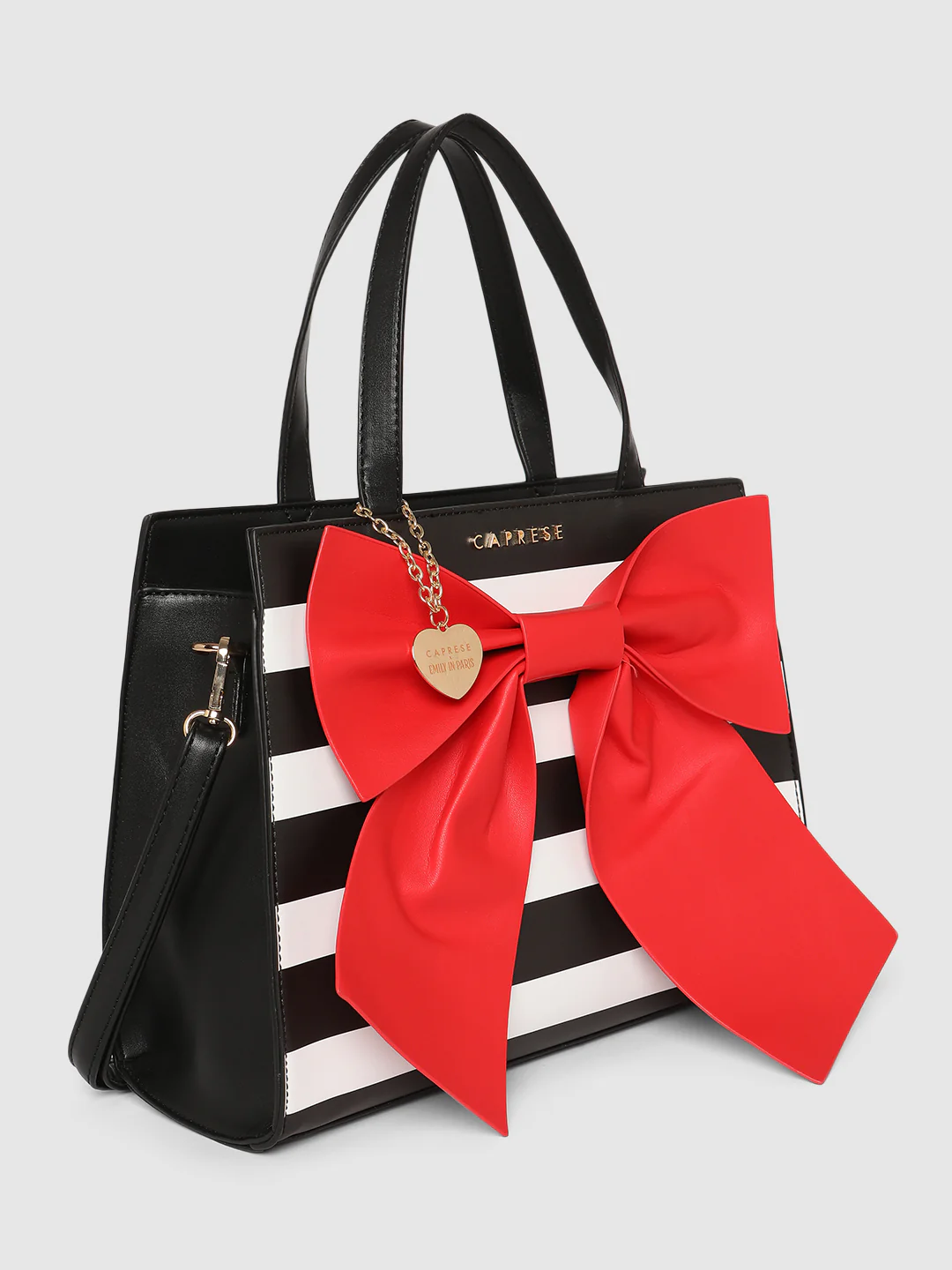 Caprese Emily In Paris Printed Medium Red Satchel Bag - Image 5