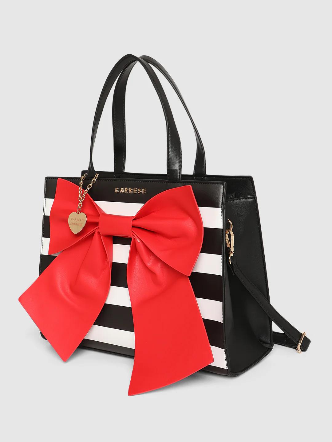 Caprese Emily In Paris Printed Medium Red Satchel Bag - Image 6