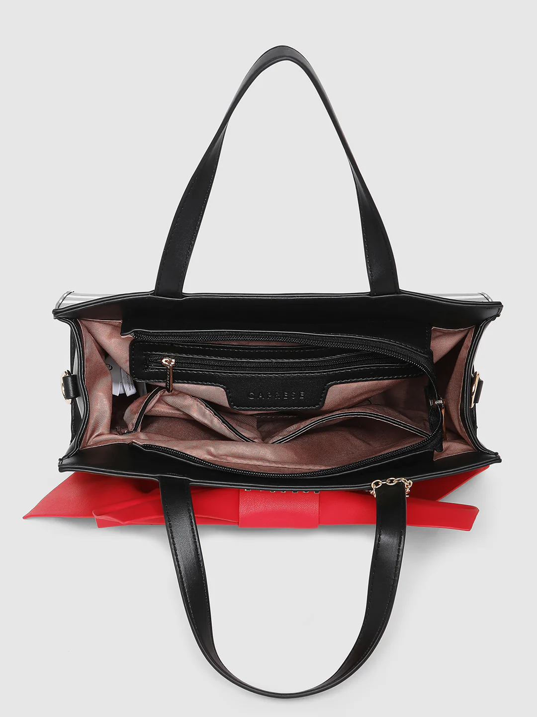 Caprese Emily In Paris Printed Medium Red Satchel Bag - Image 8