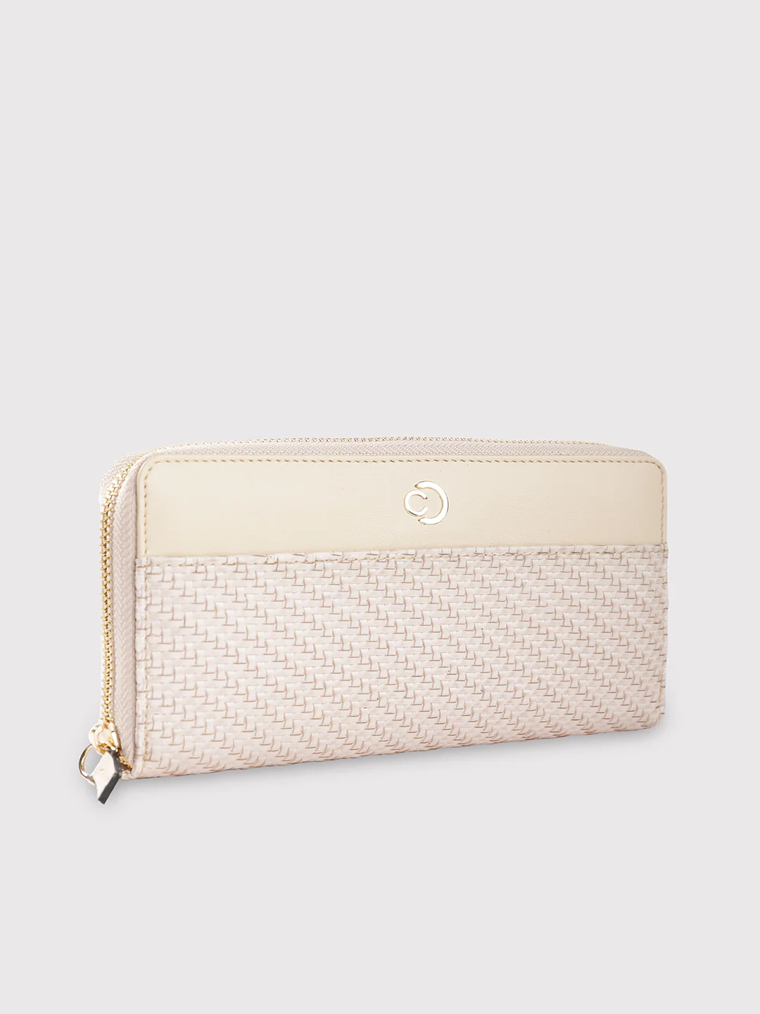 Caprese Emma Large Beige Zip Around Wallet - Image 6
