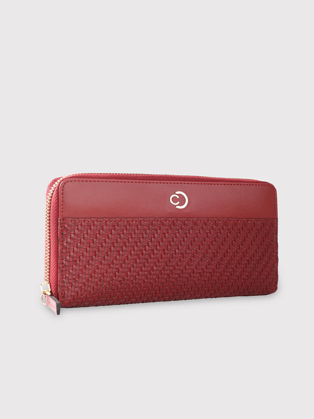 Caprese Emma Large Bordeaux Zip Around Wallet - Image 12