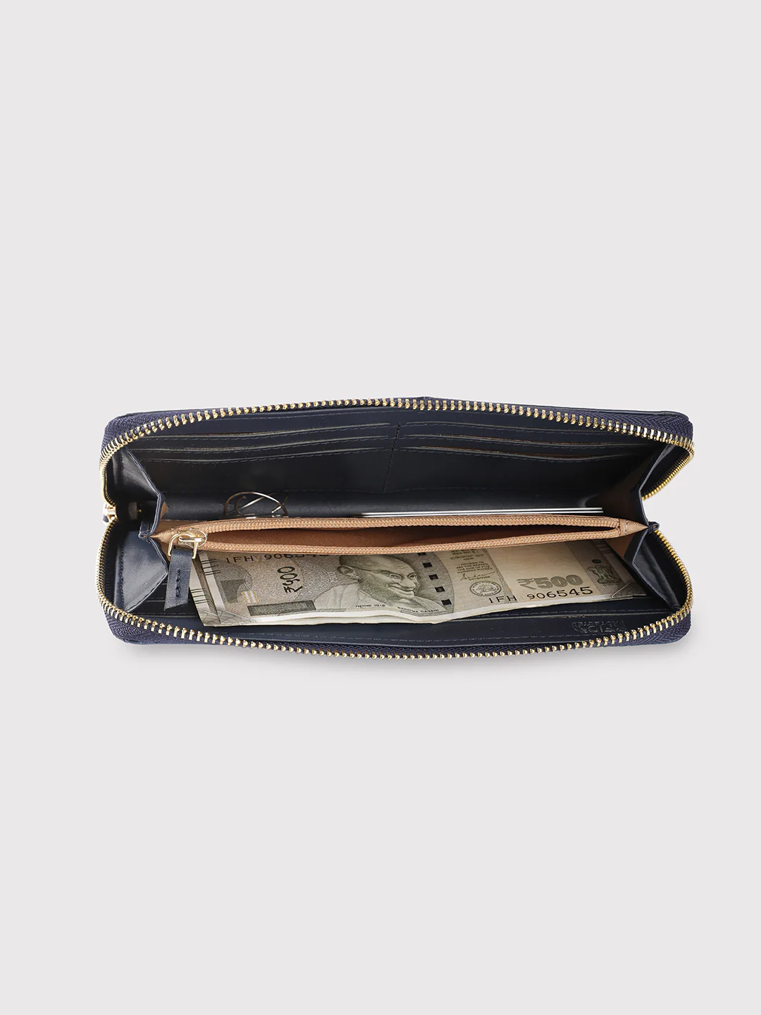 Caprese Emma Large Navy Zip Around Wallet - Image 3