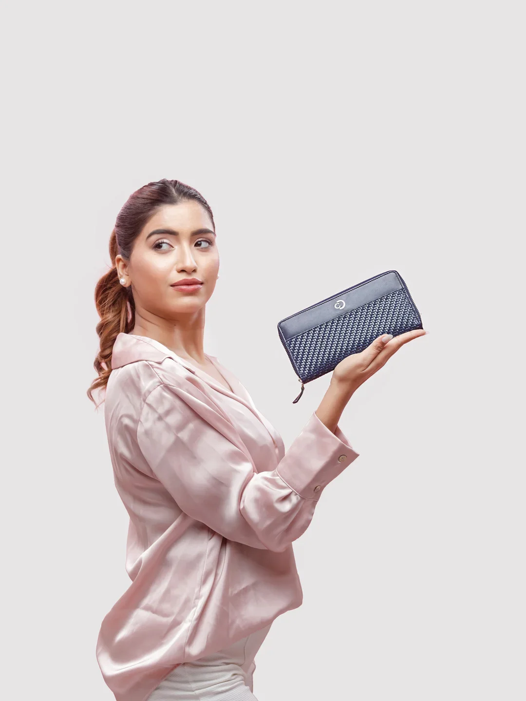 Caprese Emma Large Navy Zip Around Wallet - Image 6