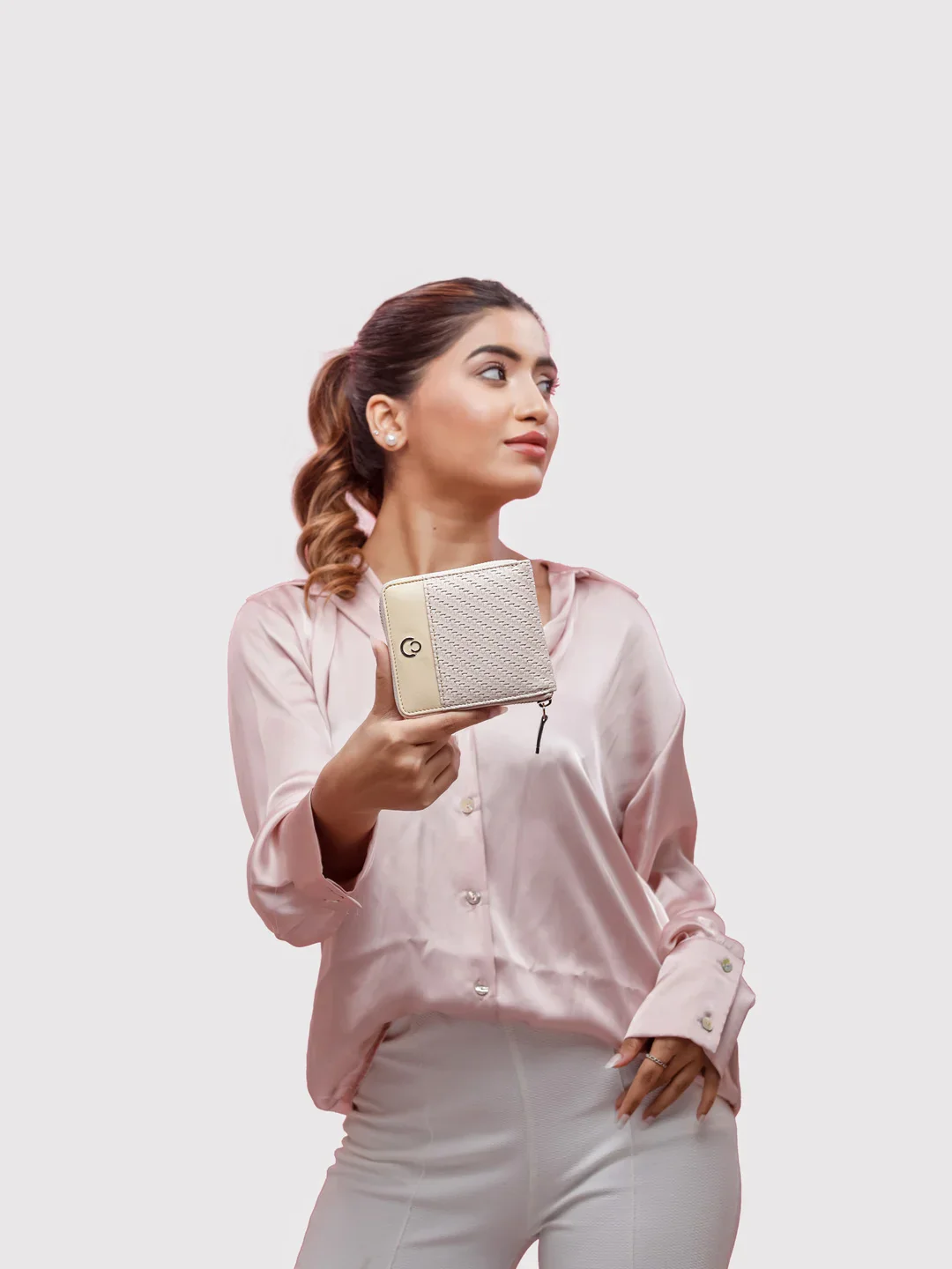 Caprese Emma Small Beige Zip Around Wallet - Image 10