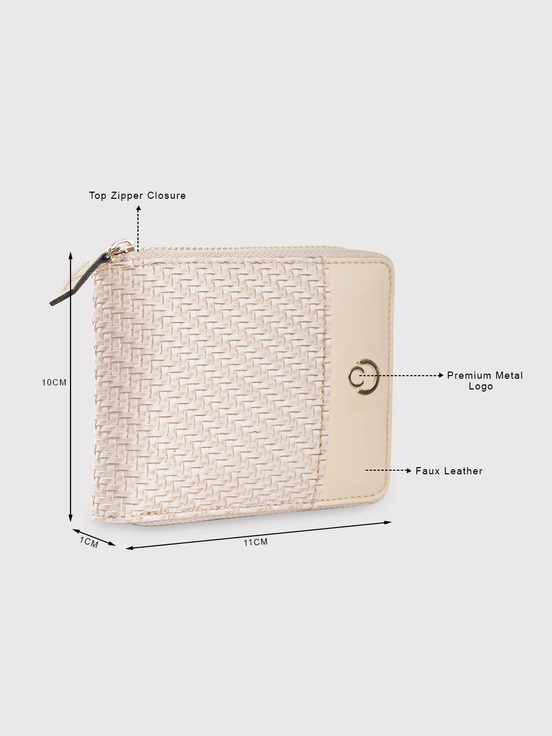 Caprese Emma Small Beige Zip Around Wallet - Image 13