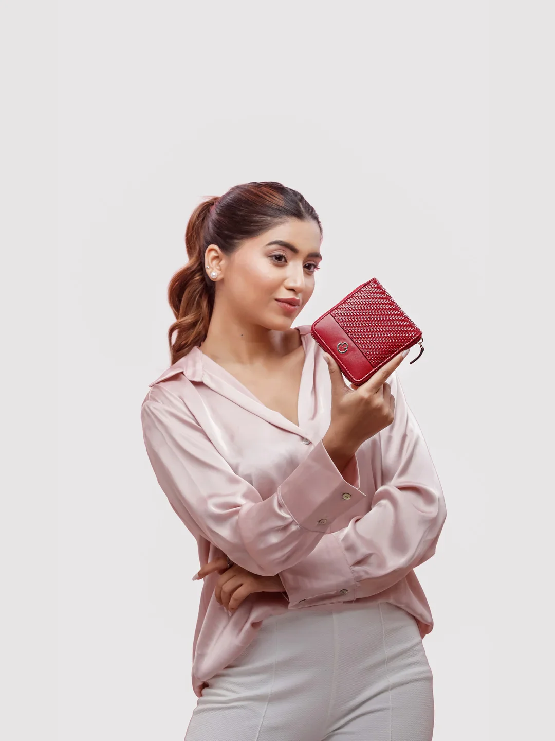 Caprese Emma Small Bordeaux Zip Around Wallet - Image 10